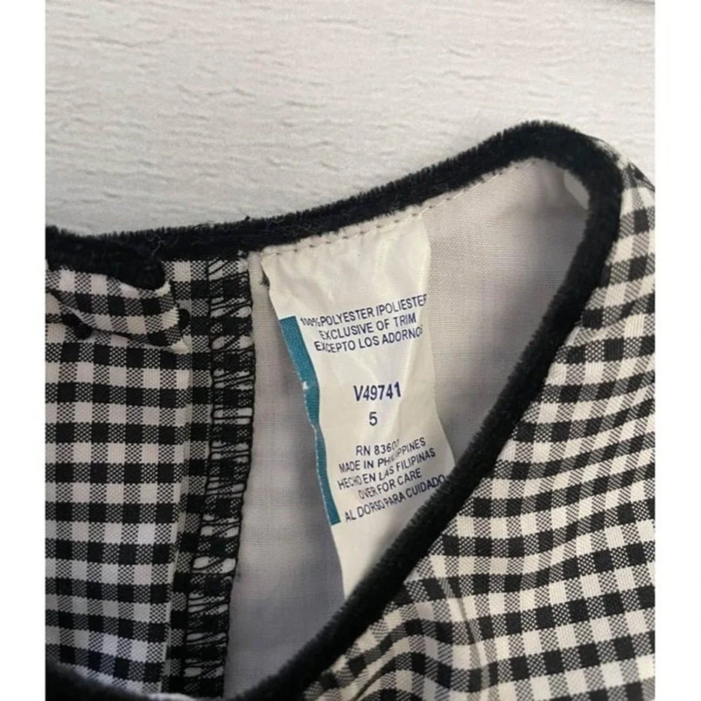 Little Bitty‎ Black And White Checkered Girls Dress Size 5